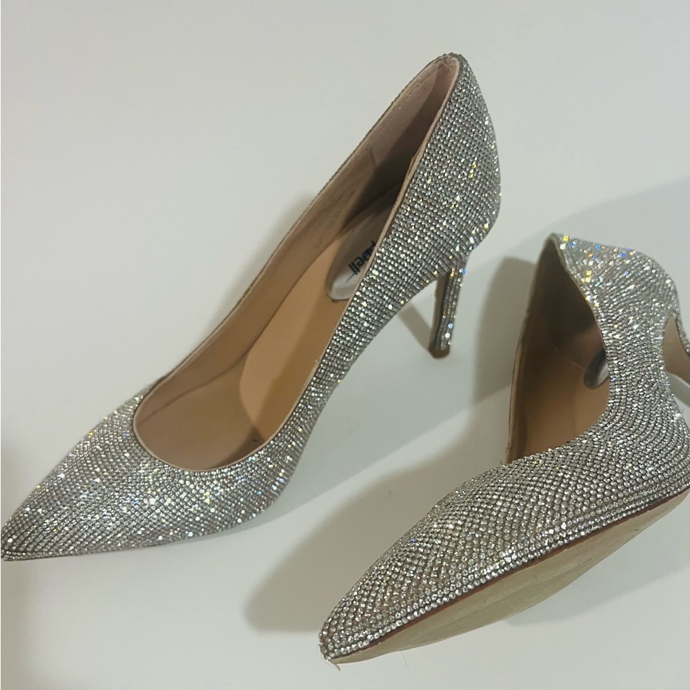 Jeffrey Campbell Glittering Silver Heels